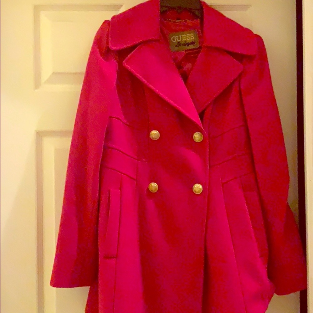 Guess Hot Pink Coat SIZE Medium